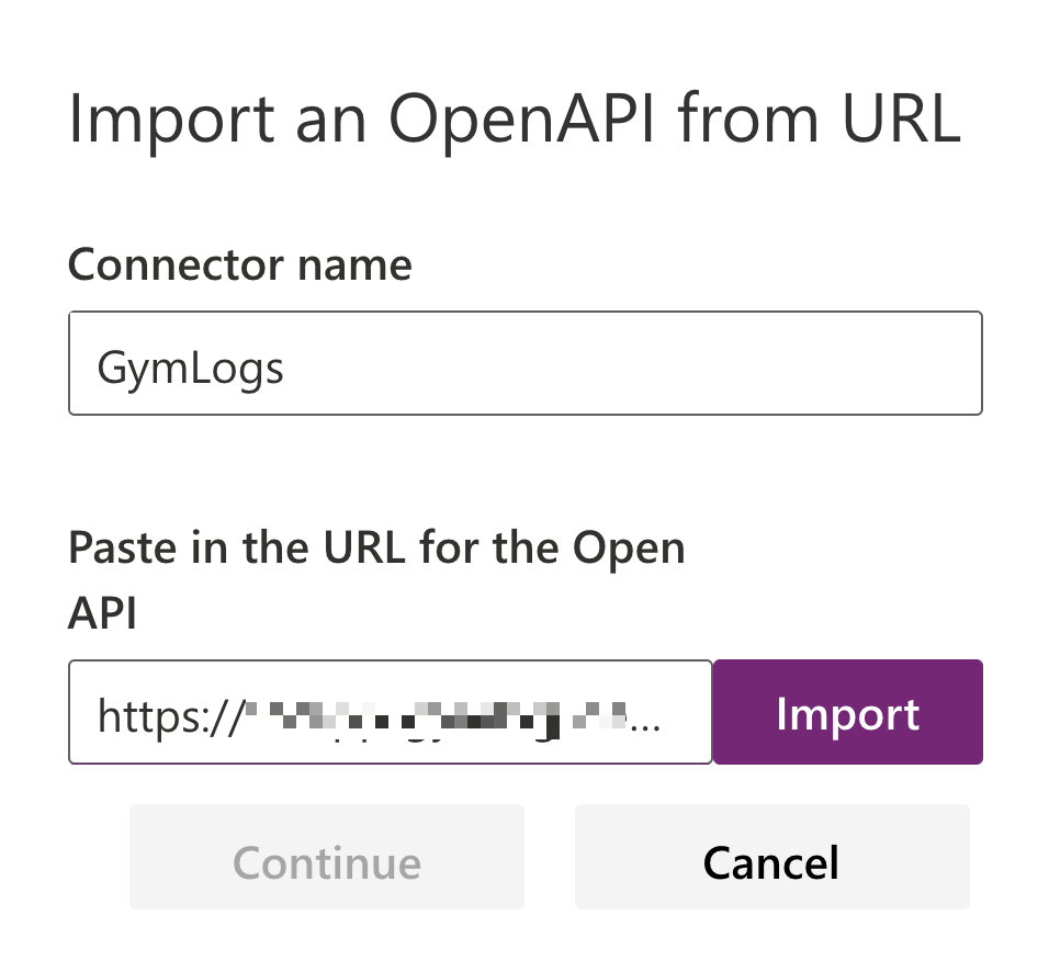 Import OpenAPI from URL Pop-up