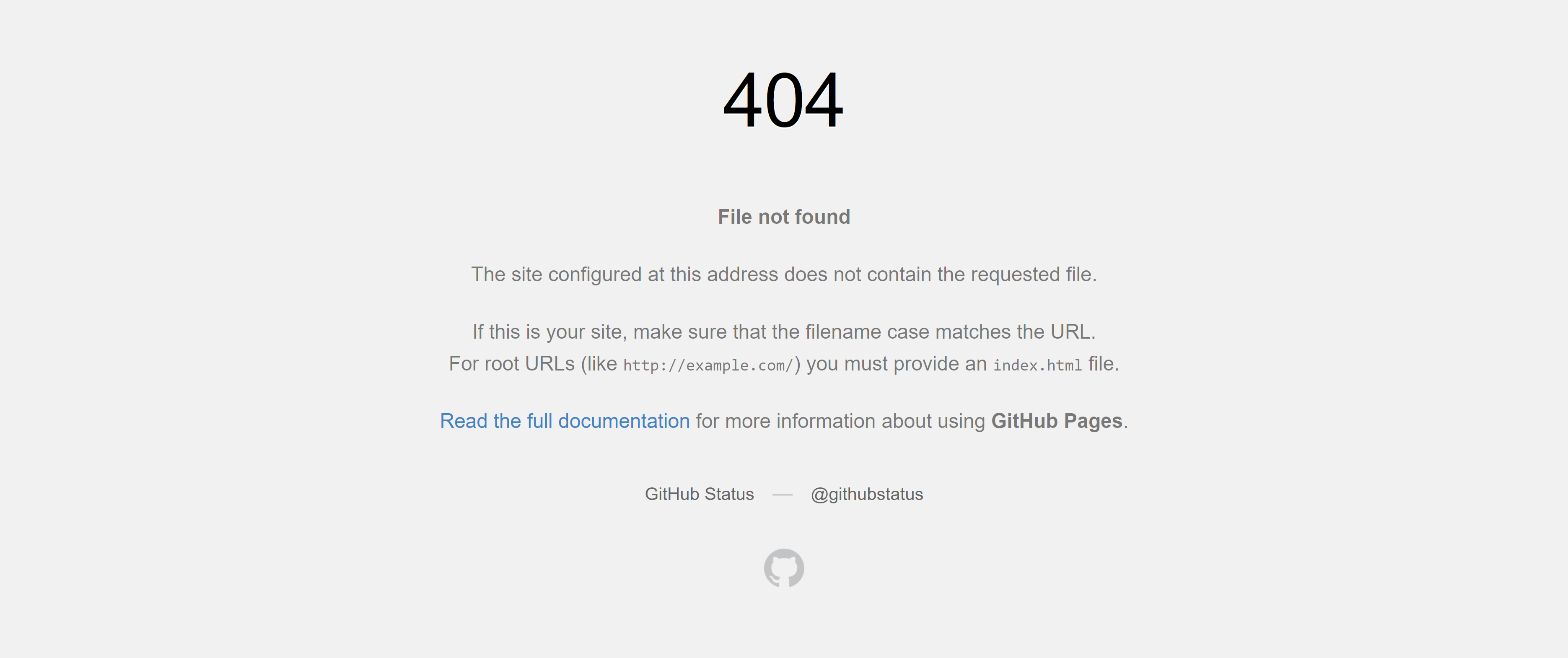 GitHub default 404 page