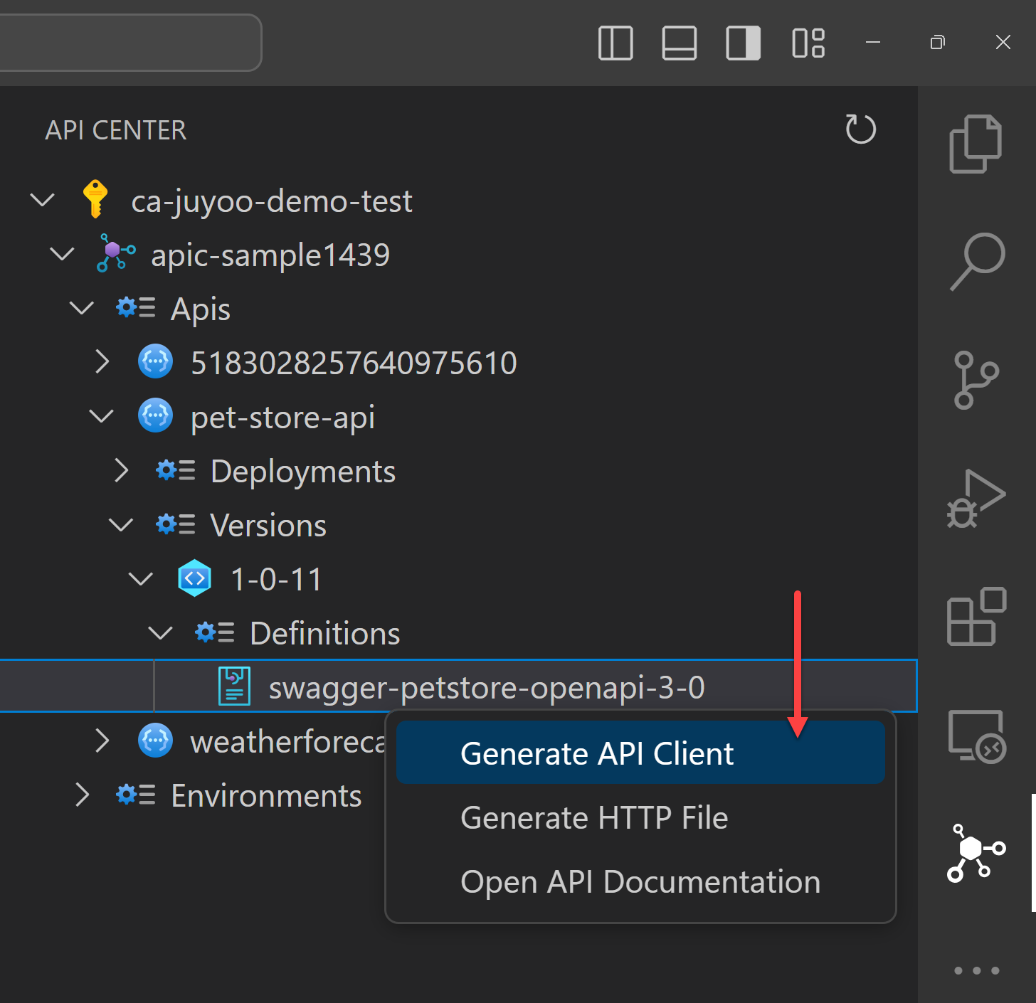 Generate API client